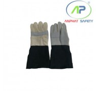 Găng tay da hàn vải bạt dài 35 cm